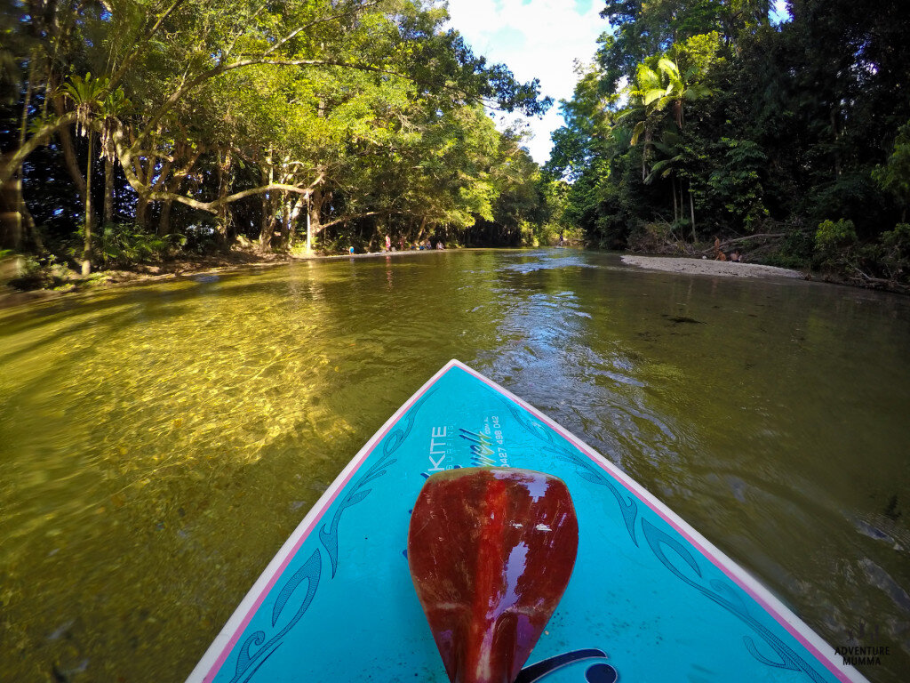 Heaven is a SUP board on a tropical river
