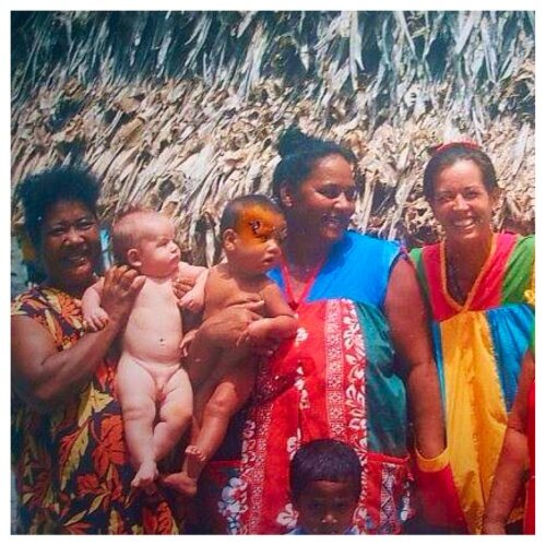 Tracey’s fourth child was born on Kapingamarangi Island