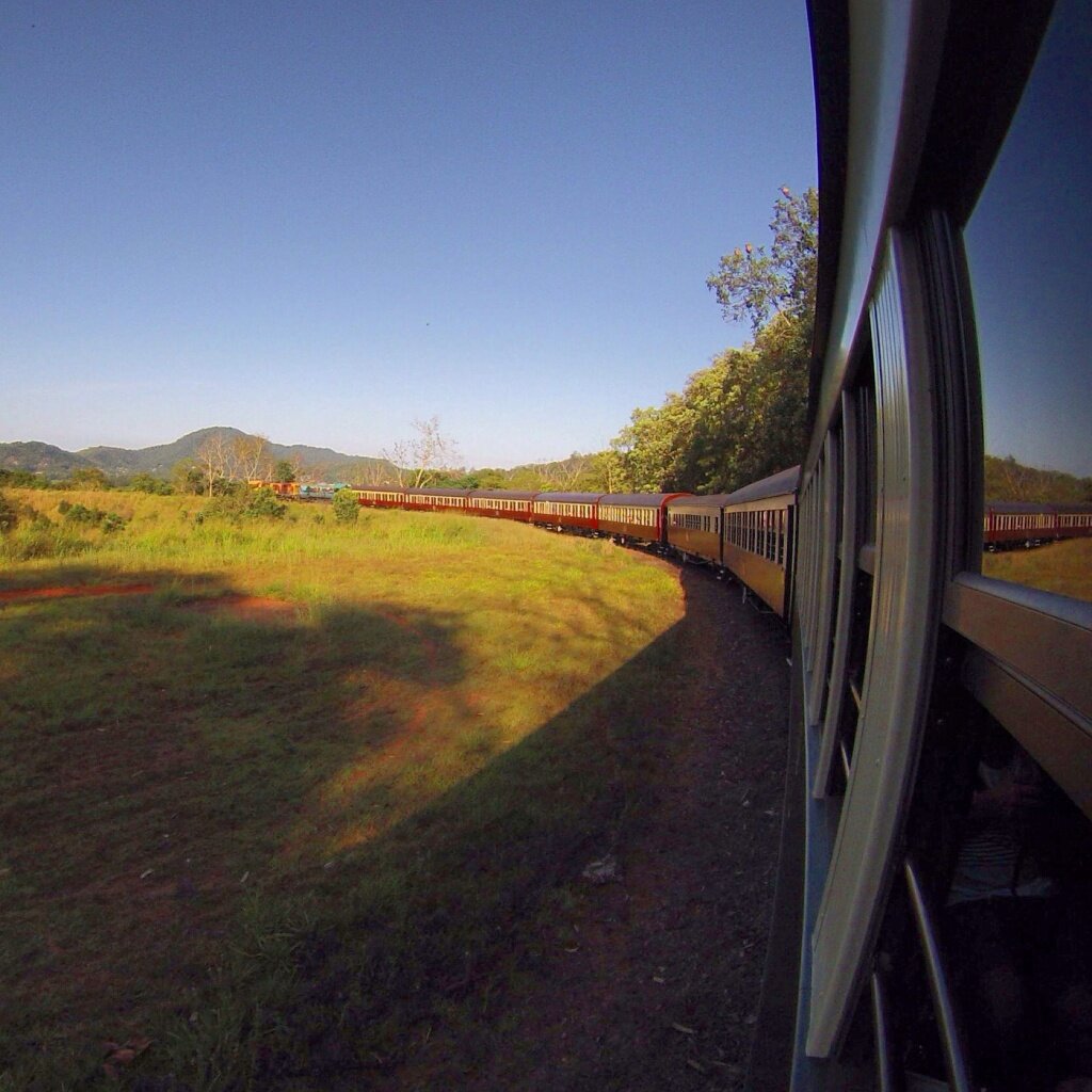 The view is always changing out the window of the Kuranda Railway
