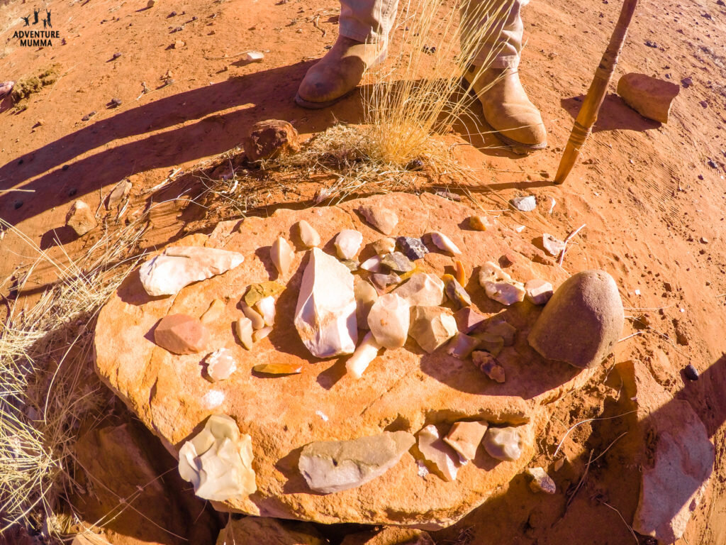 Tools that the traditional owners of the Wurre (Rainbow Valley) once used.