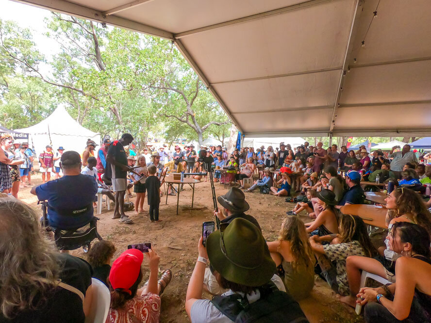 Workshops happened under the Big Canopy