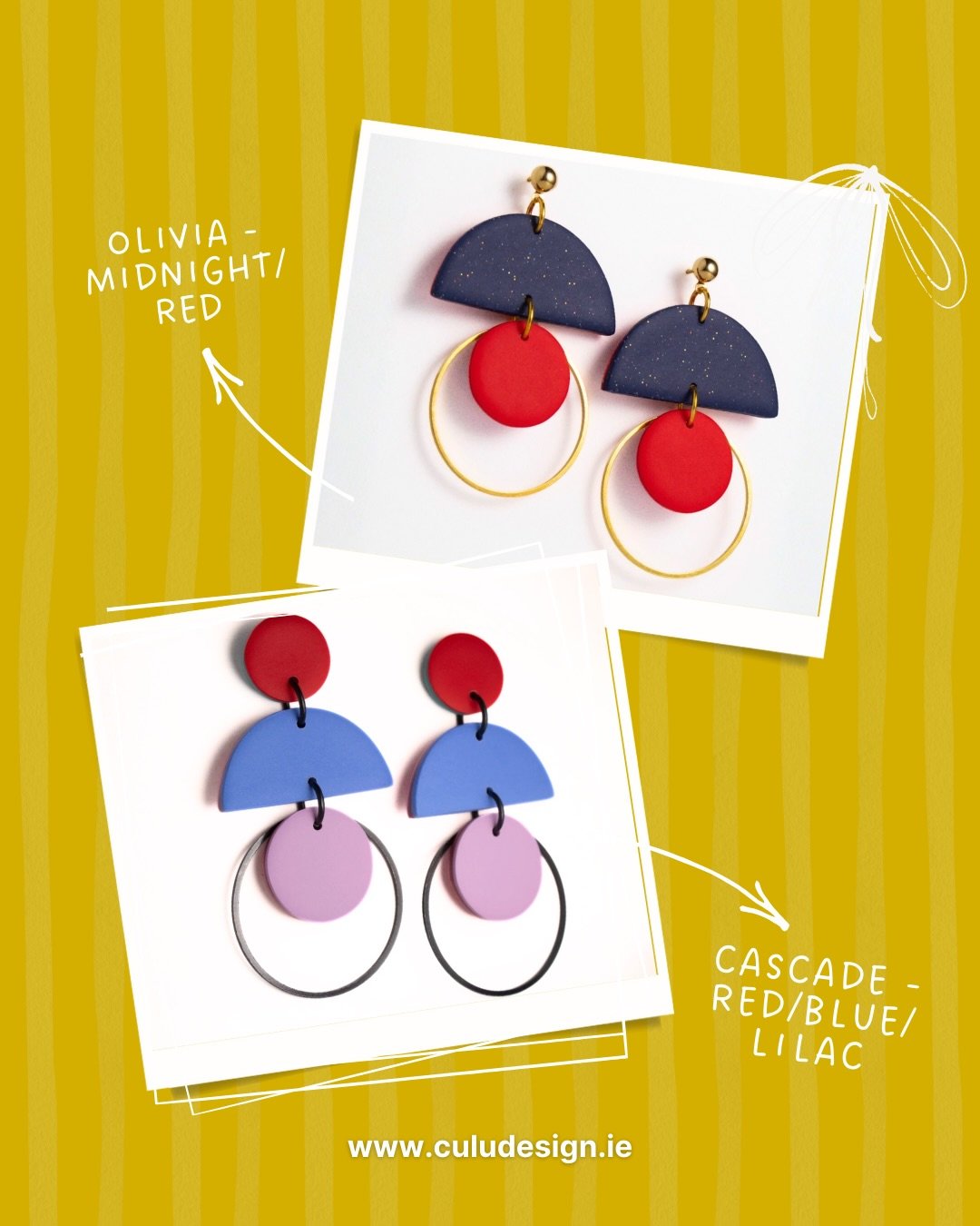 After Dark ✨

This is your festive night out energy in earring form. For office parties you said you wouldn&rsquo;t go to, big family dinners, and that quick glass of wine that somehow turns into a four hour deep dive about who knows what.

Rich colo