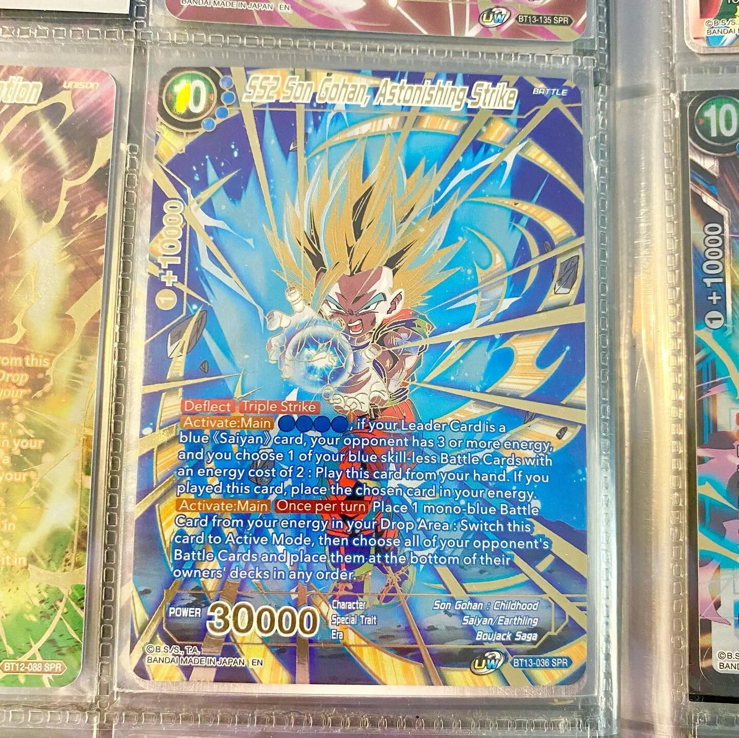 Some pulls from my Surpeme Rivalry booster box earlier today 😎 had such a good time opening it. Sometimes you need a break from caring about anything and just opening some packs. #dragonballsupercardgame #supersaiyangohan #dbsspr #sprdragonballsuper