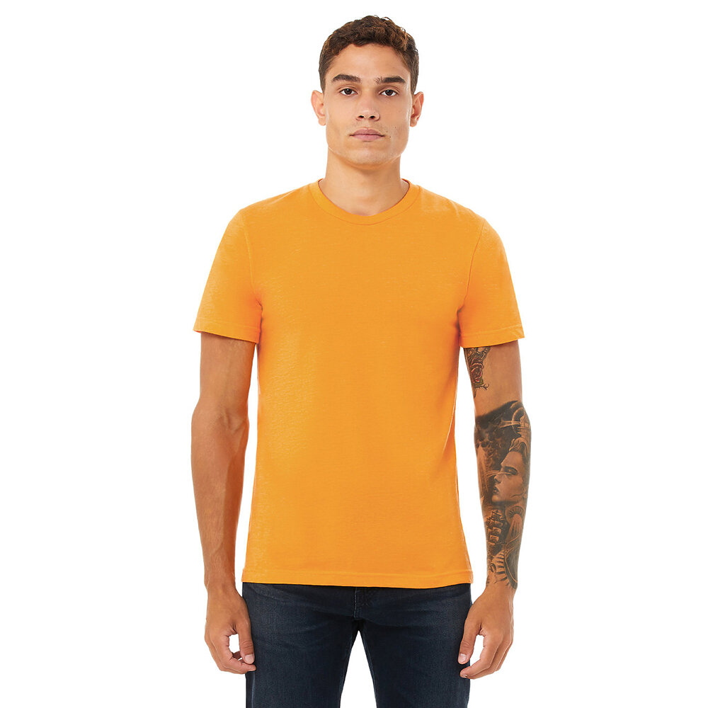 Bella+Canvas 3001CVC Heather Short Sleeve Tee in Heather Marmalade