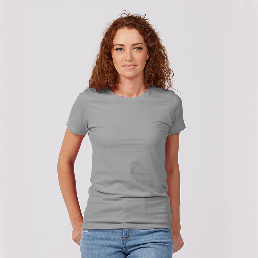 Tultex Premium 516 Ladies’ Premium Cotton Tee in Silver
