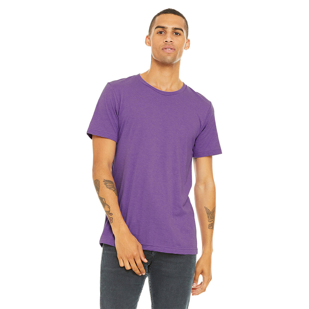 Bella+Canvas 3413 Tri-Blend Short Sleeve Tee in Purple Tri-Blend