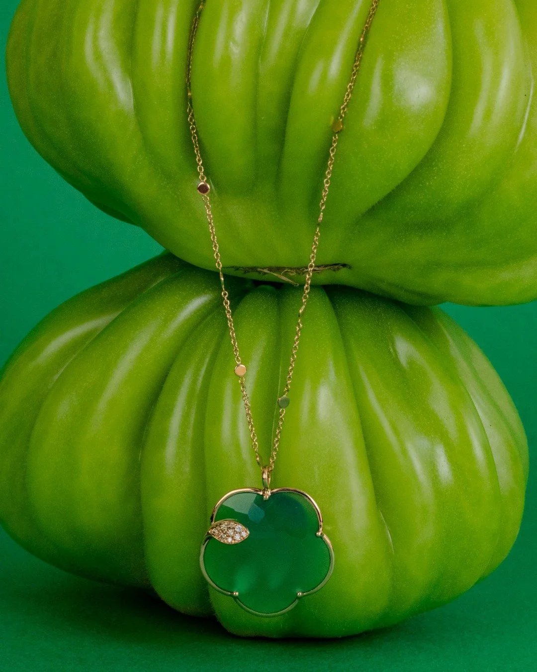 That&rsquo;s not a bell pepper. It&rsquo;s a tomato. And a damn fine piece of jewelry.
We don&rsquo;t do soft. We do bold.
Piron gave us green and gold &mdash; we gave it some guts.

#YourCommunicationSucks #BijouteriePiron #NotYourGrandmaJewels