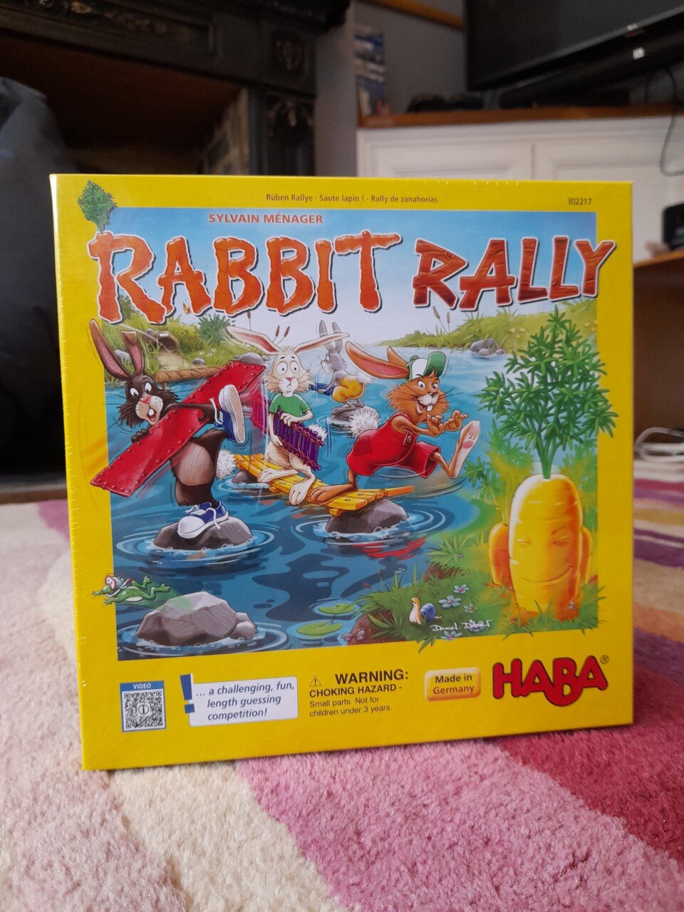 HABA Rabbit Rally Made in Germany 302217 A Challenging and Fun Guessing Game for Ages 4 and Up 