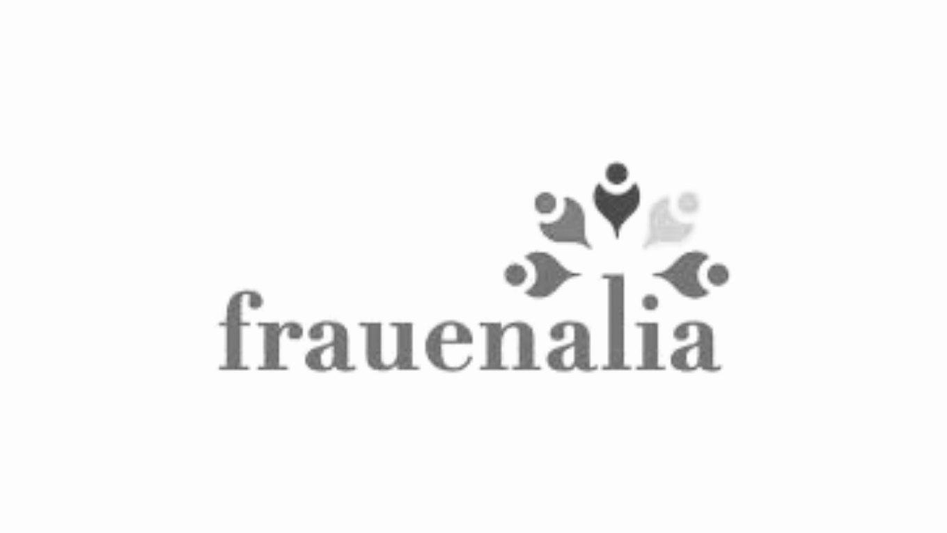 Logo mit dem Text 'frauenalia' und einem stilisierten Baum aus Frauenfiguren