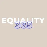 Text 'EQUALITY' mit '365' darunter auf beigem Hintergrund