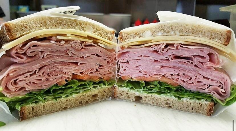 We&rsquo;re not just about bagels over here! Don&rsquo;t forget we also make killer sandwiches like this one with ham, swiss, lettuce, tomato and mayo on rye 🥪

Link in bio to order 📲

#rounddoughwithahole #rounddough #njdeli #njlunch #onrye #point