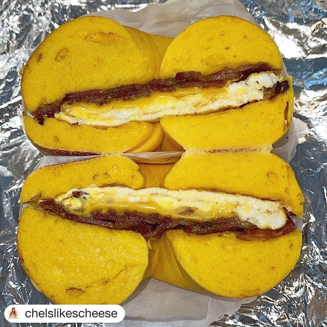 Is there anything else more beautiful than a #porkrolleggandcheese on an egg bagel?!

 Great shot by @chelslikescheese 📸