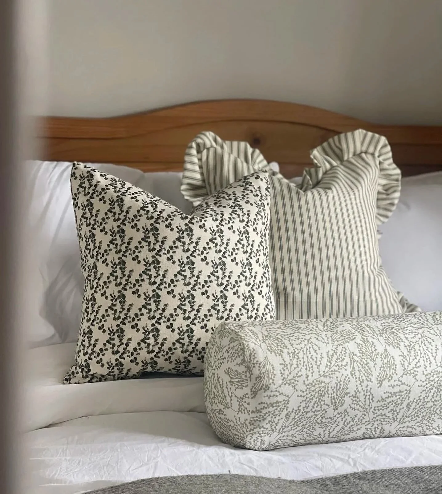 Bolsters for beds&hellip; 

A plain bed doesn&rsquo;t need much to make it feel considered&hellip;

A combination of different sizes, shapes and textures adds depth without needing to change the bed itself &mdash; and I always like to keep enough of 