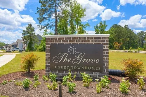The Grove Luxury Townhomes Sign