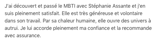 Passer le MBTI® avec Stéphanie GIORDANO