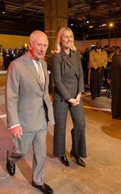 King Charles III surprise guest at the Tolu Coker Fashion Show during London Fashion Week