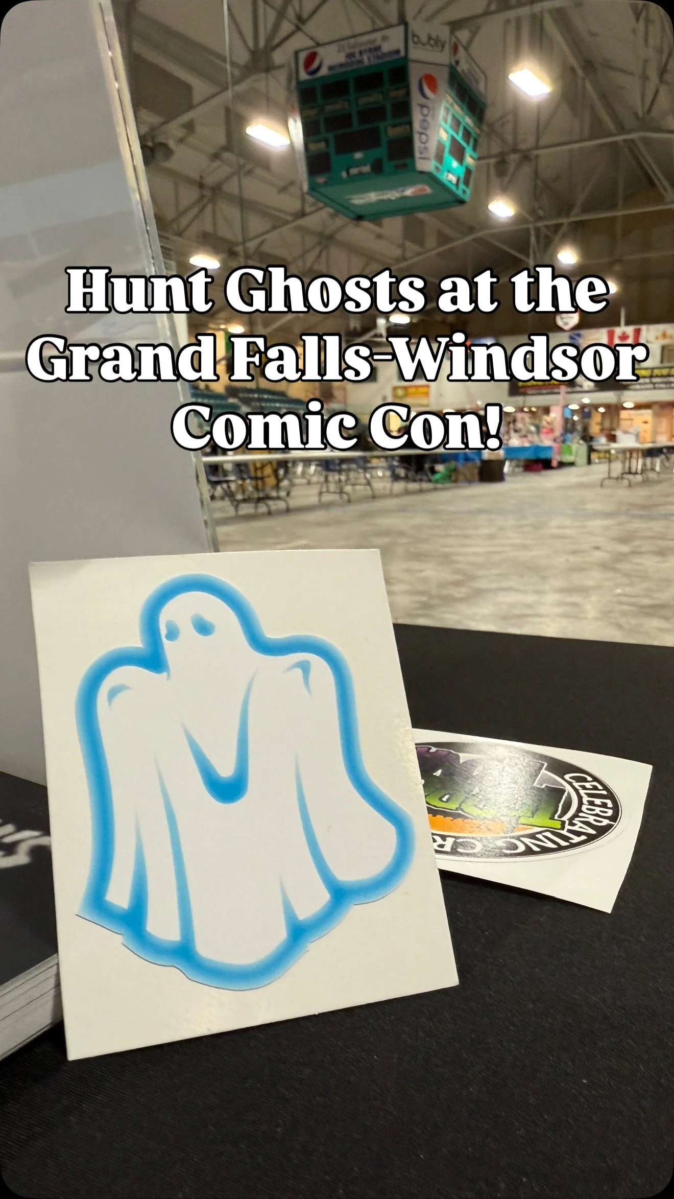 Hunt Ghosts at the Joe Byrne this weekend!
If you find a ghost sticker around the stadium post a photo and tag Terror Nova and the Grand Falls-Windsor Comic Con for a chance to win a Terror Nova prize pack!