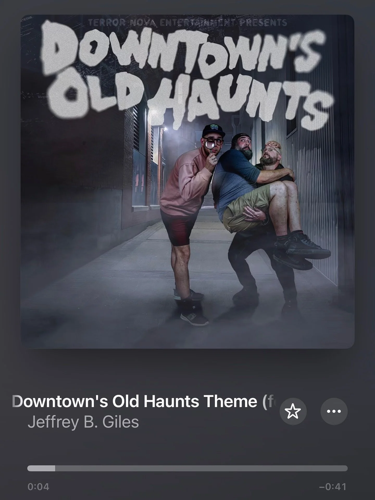 Not only are the first 3 episodes of Downtown’s Old Haunts available to stream RIGHT NOW on FibeTV1, you can also get our score from Jeffrey Giles wherever you get your music, including our theme, a retooling of Andrew Rodgers’ Downtown!