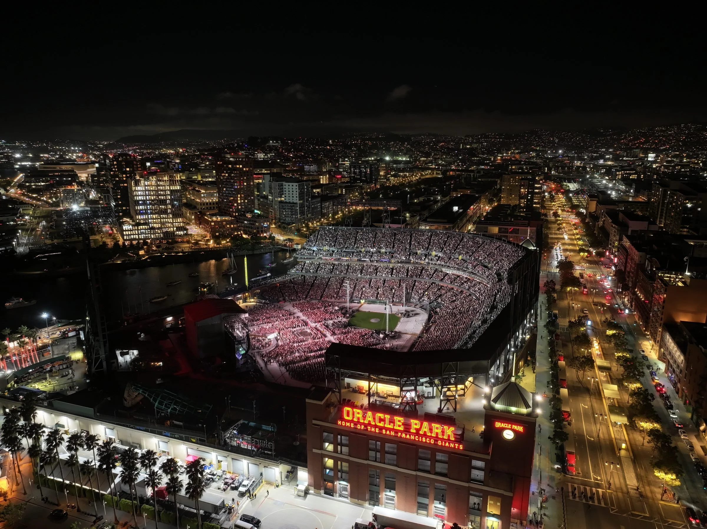 Filming for Noah Kahan – Concert Drone Videography at Oracle Park
