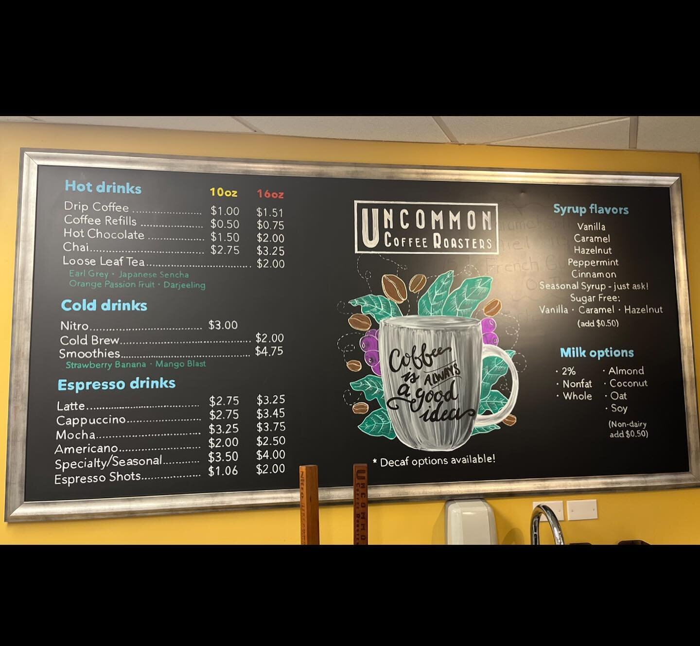 Here is the final final of the chalkboard after a couple tweaks and adding the quote on the cup! I&rsquo;m really so thankful to be able to do these projects in my community 💙
.
Thank you again to Dan and crew at @whirlpoolcorp for asking me to crea