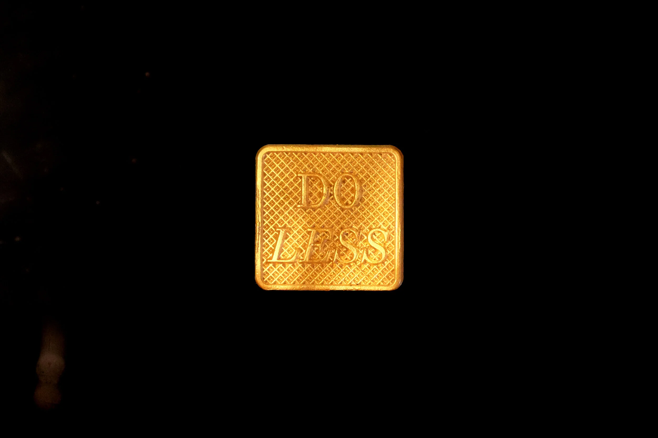 Do Less. Metal Brooch. 12x12mm. Edition of 200. 2019