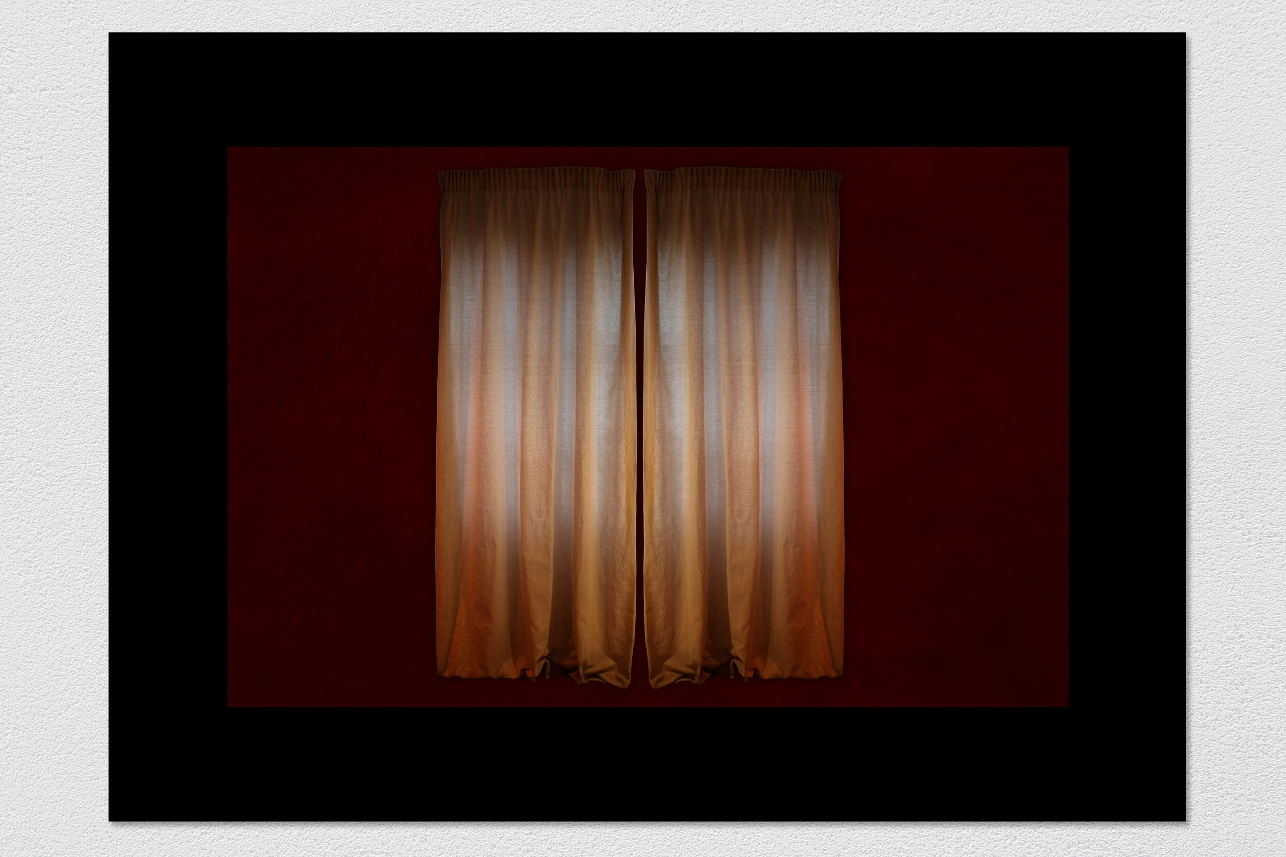 Curtain, reflected, drawn. Digital composite. 75x50cm. 2020.
