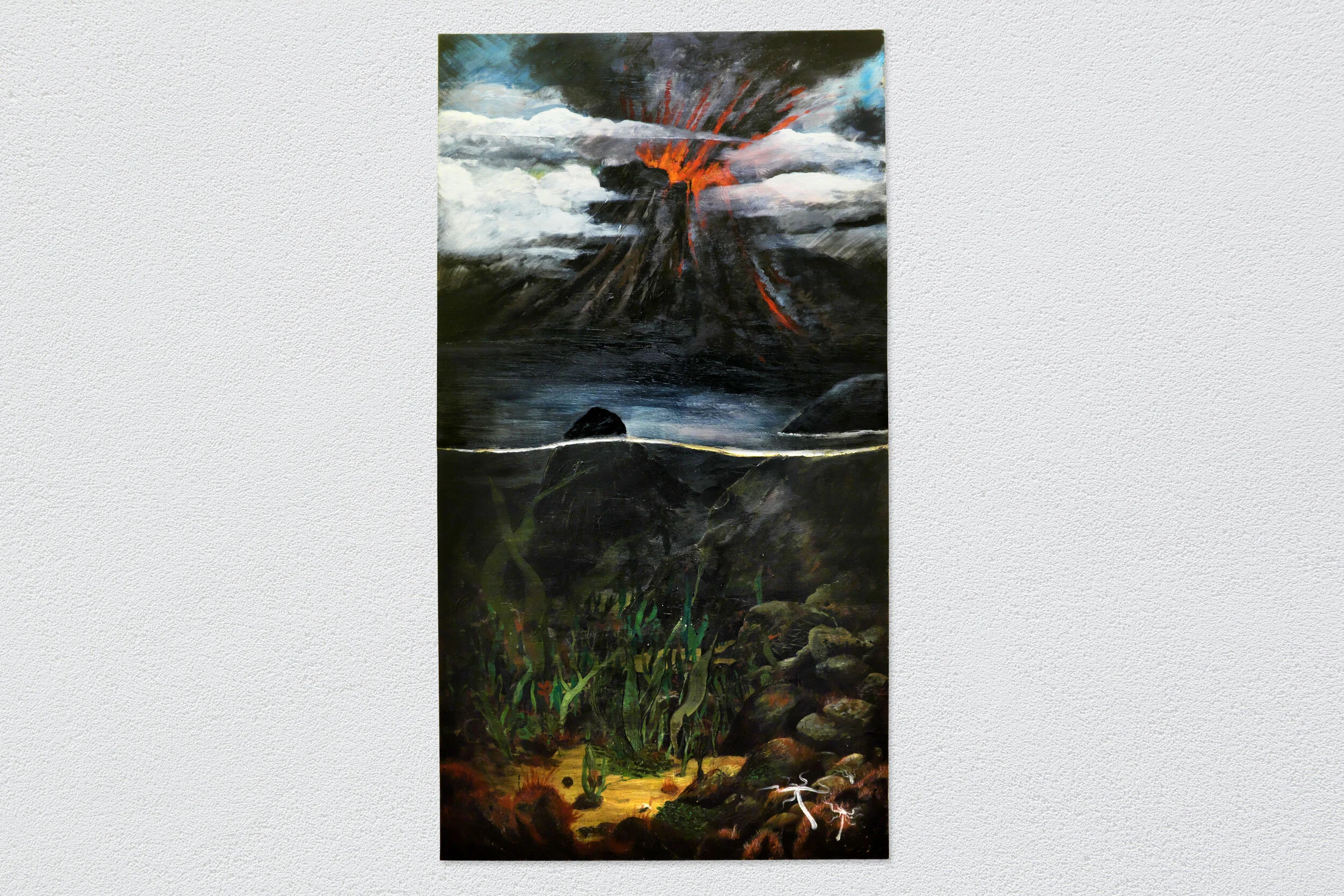 The Mortal Hydra. Acylic and varnish on board. 66 x 123cm. August 2021.