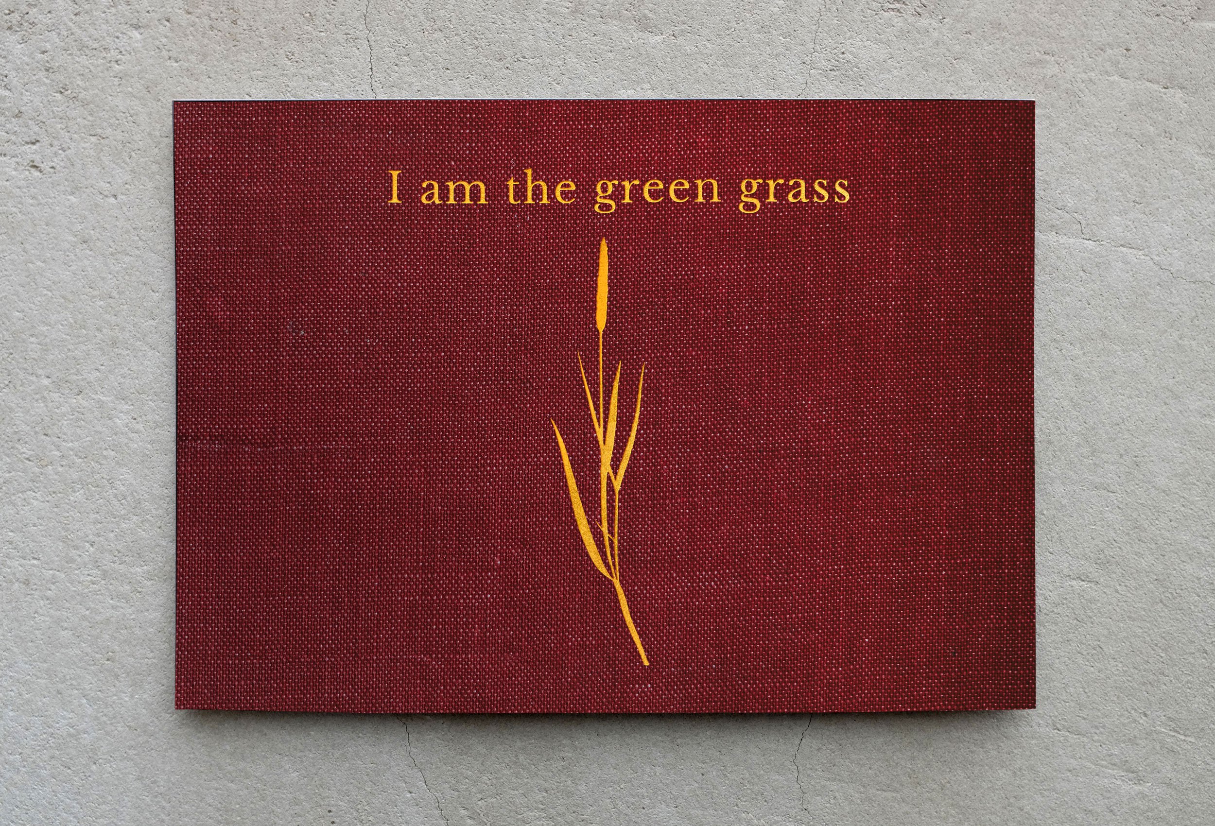 I am the Green Grass. A6 postcard by Graeme Walker