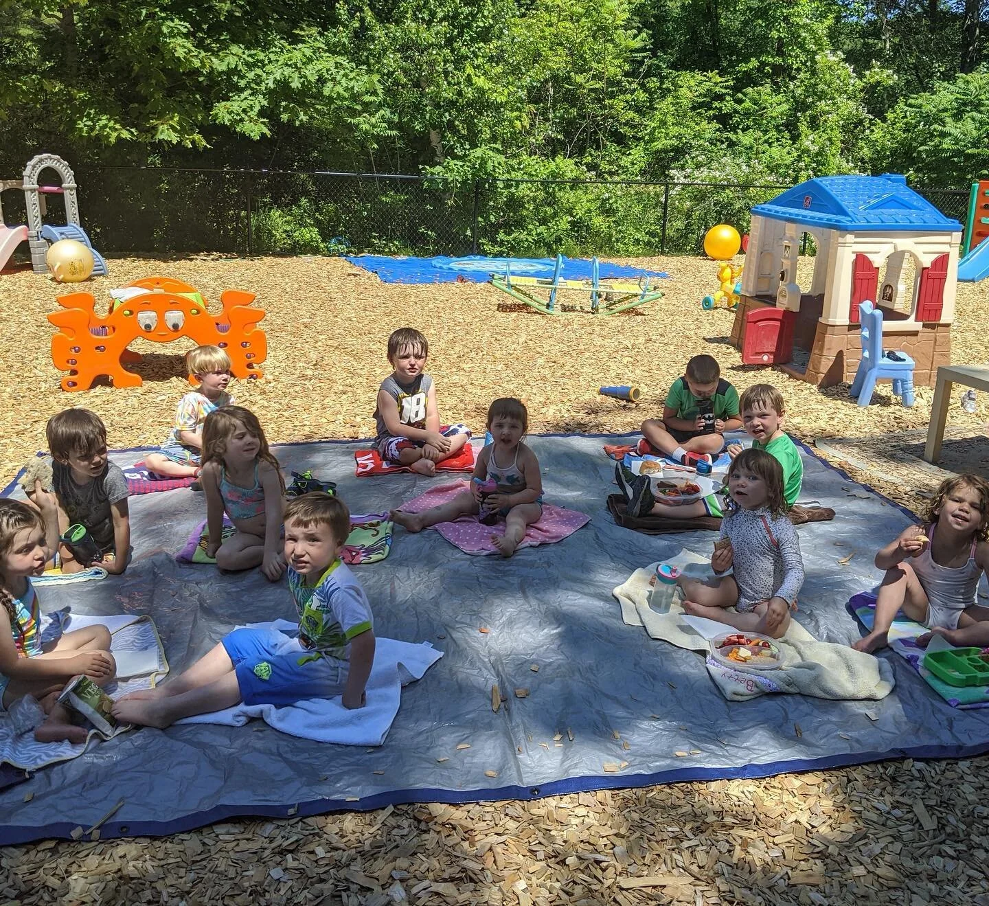 Picnics, water fun, and lounging in the shade! .
.
.
.
#goodtogrowchildcare #southernmaine #childcare #outdoorfun☀️ #picnic #sunshine #gooddaytobeoutside