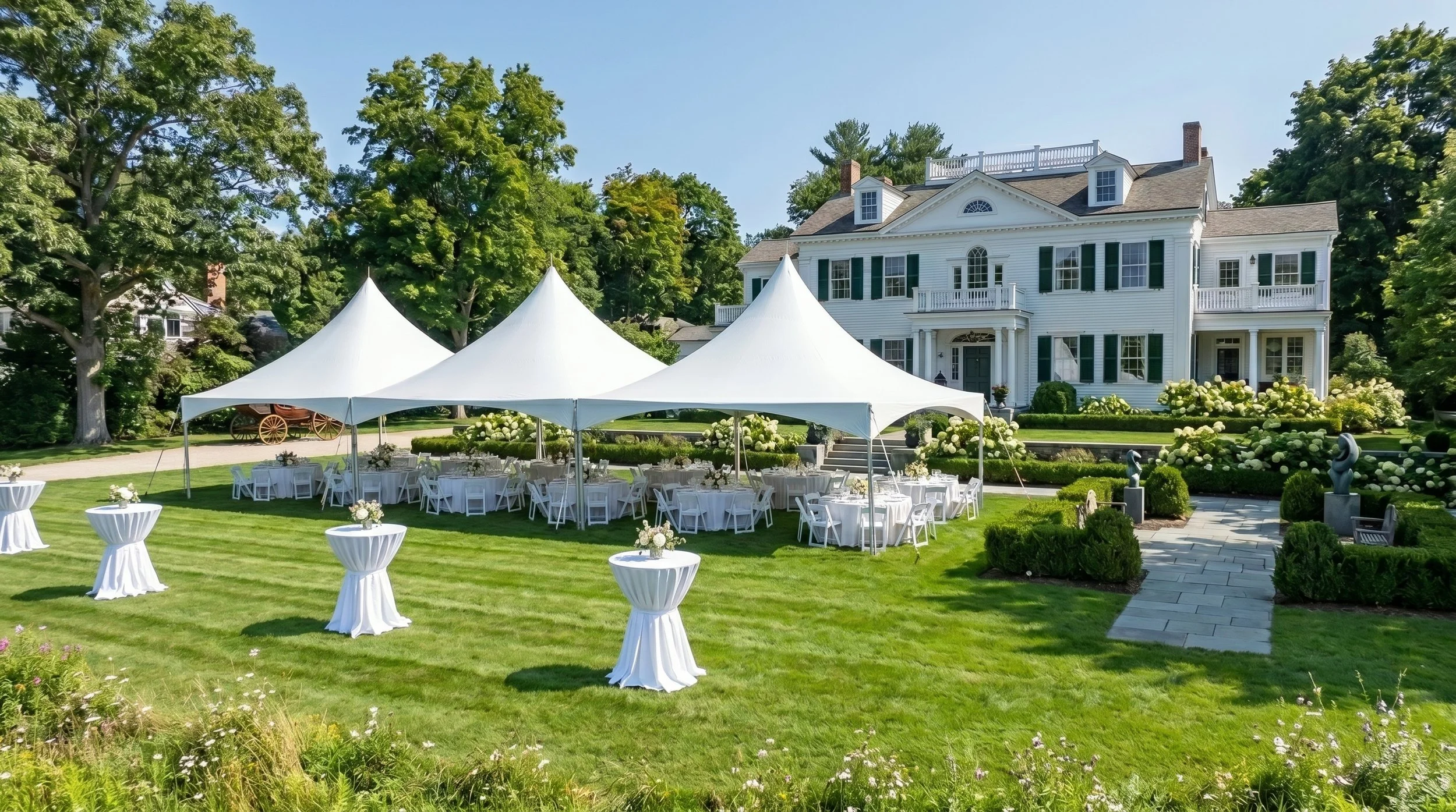 100 guests tent package Concord MA