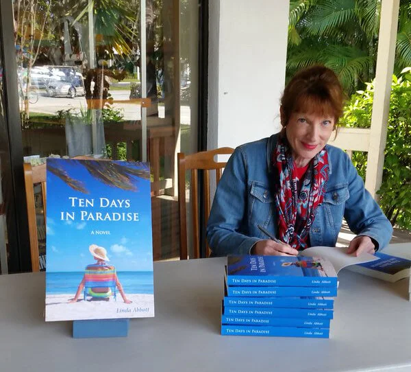A book signing for my novel at a Sanibel Island bookshop.