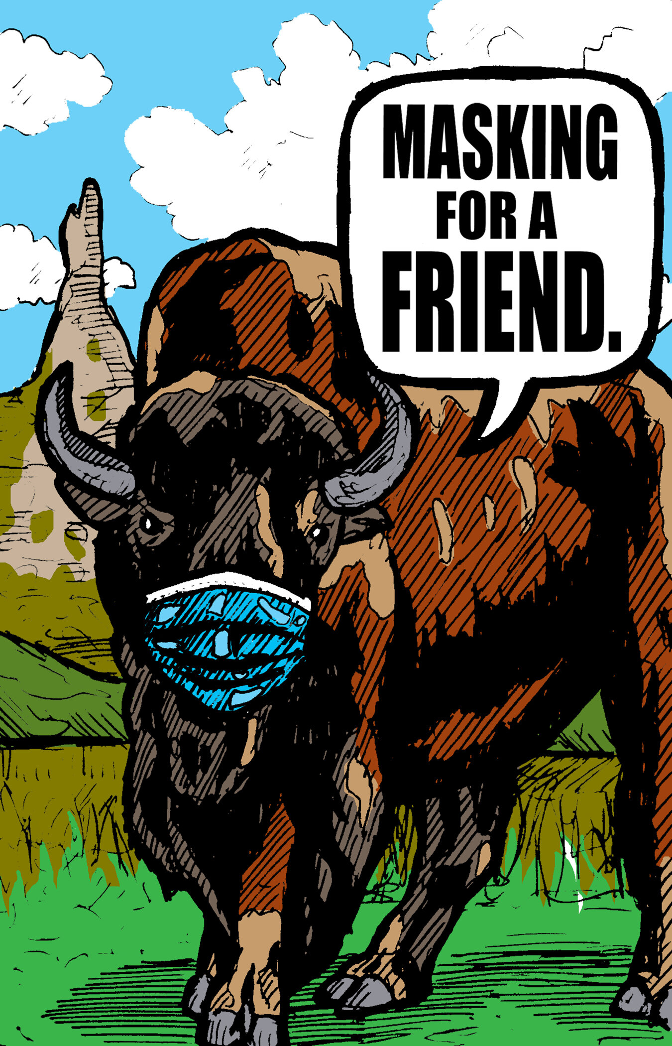 #407 color MASKING FOR A FRIEND_buffalo.jpg