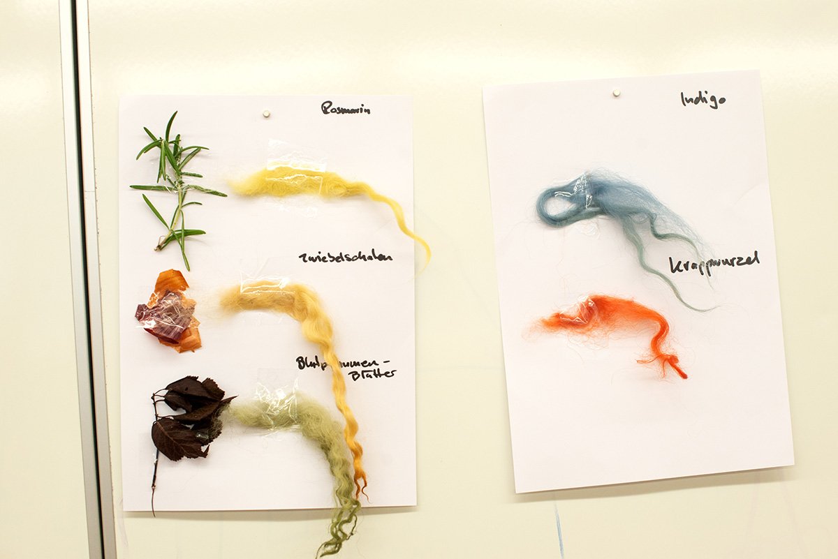 Art week, Aletsch Schule, 2021, felting and natural dye project based on local materials, photo ©David Zehnder