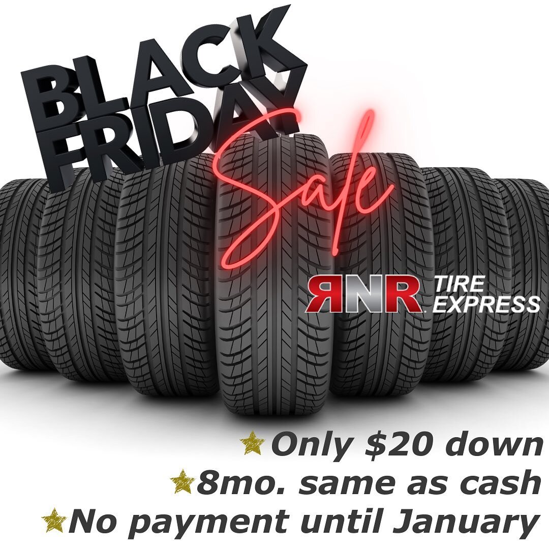 BLACK FRIDAY SPECIAL!!!! Check out our link in bio, set up an appointment! Special runs until the end of November! #rnrtireexpress #okc #oklahomacity #tiresandwheels