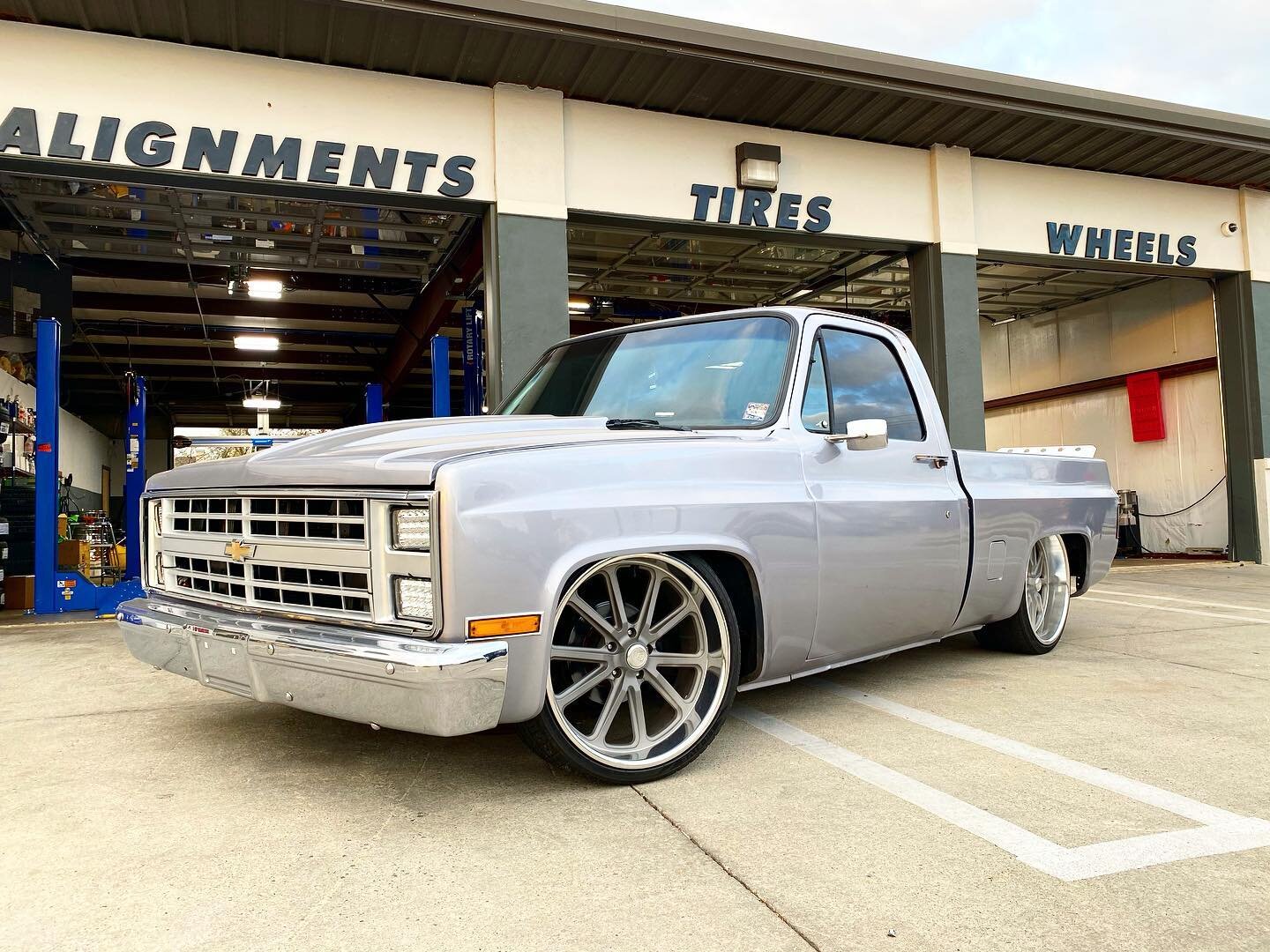 Check out those @usmags on this @chevrolet! We can get you this classic look for just $5 down this month! #okc #loweredlifestyle #loweredchevy #usmags #chevrolet