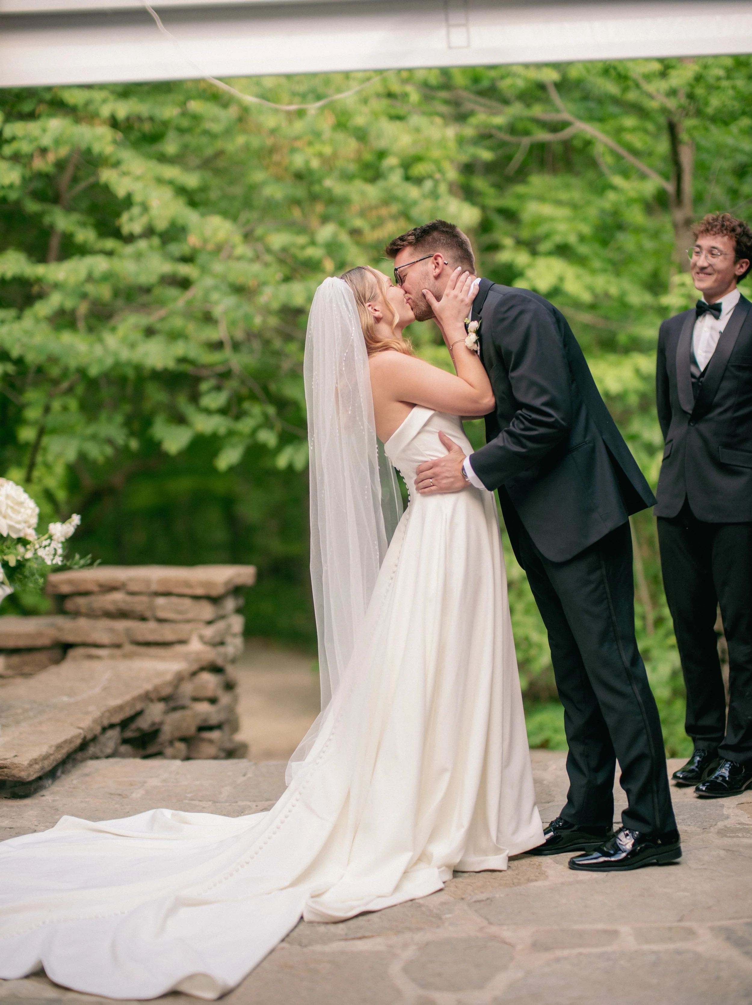 02.2-ceremony-WEB-LexiAlex-.040_250517_GFX_American Wedding, Cincinnati, Cincinnati Nature Center, Kiss, Krippendorf Lodge, Ohio, Summer, Wedding Ceremony, Woodland-.jpg