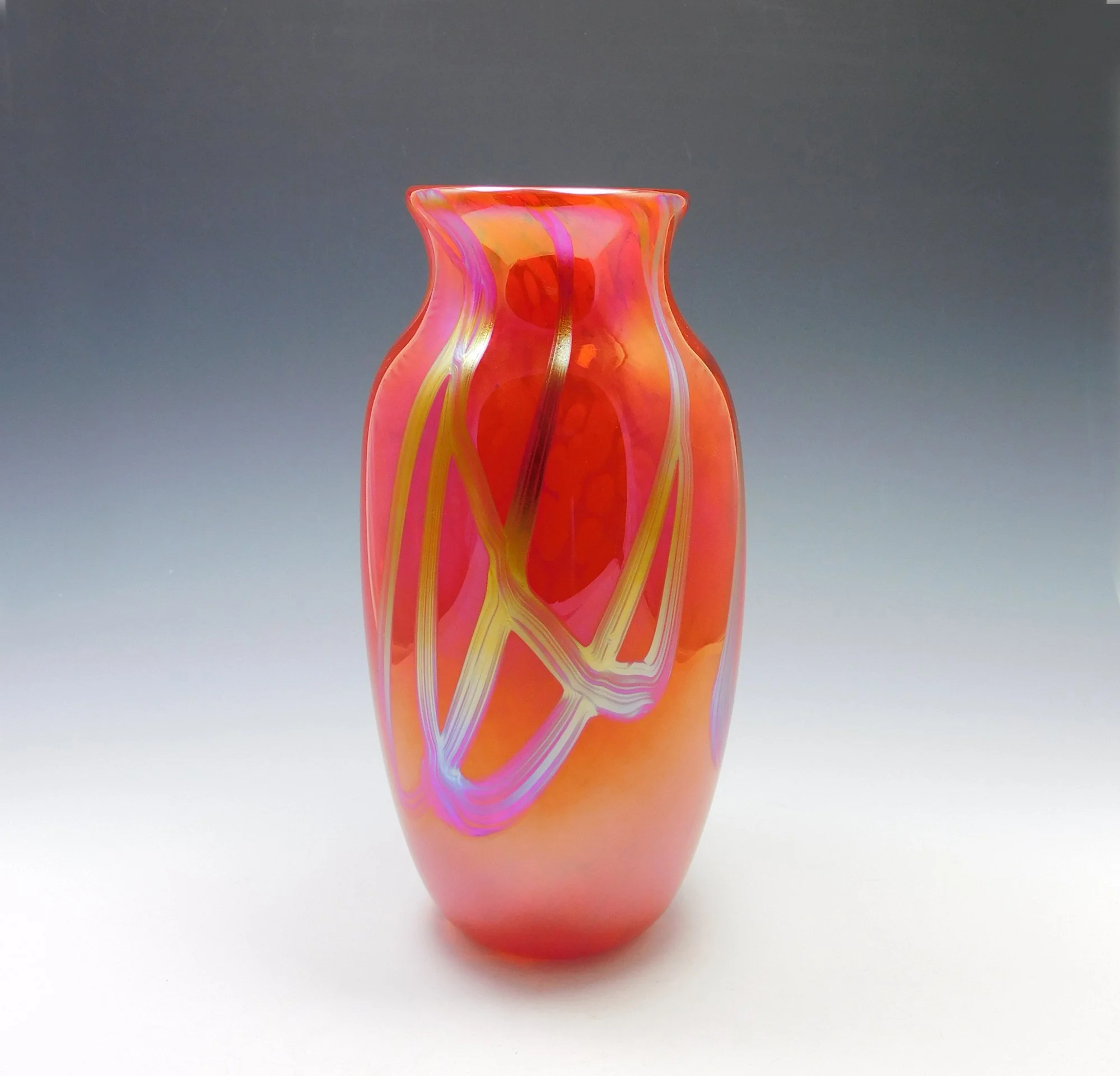 Red Wave Vase