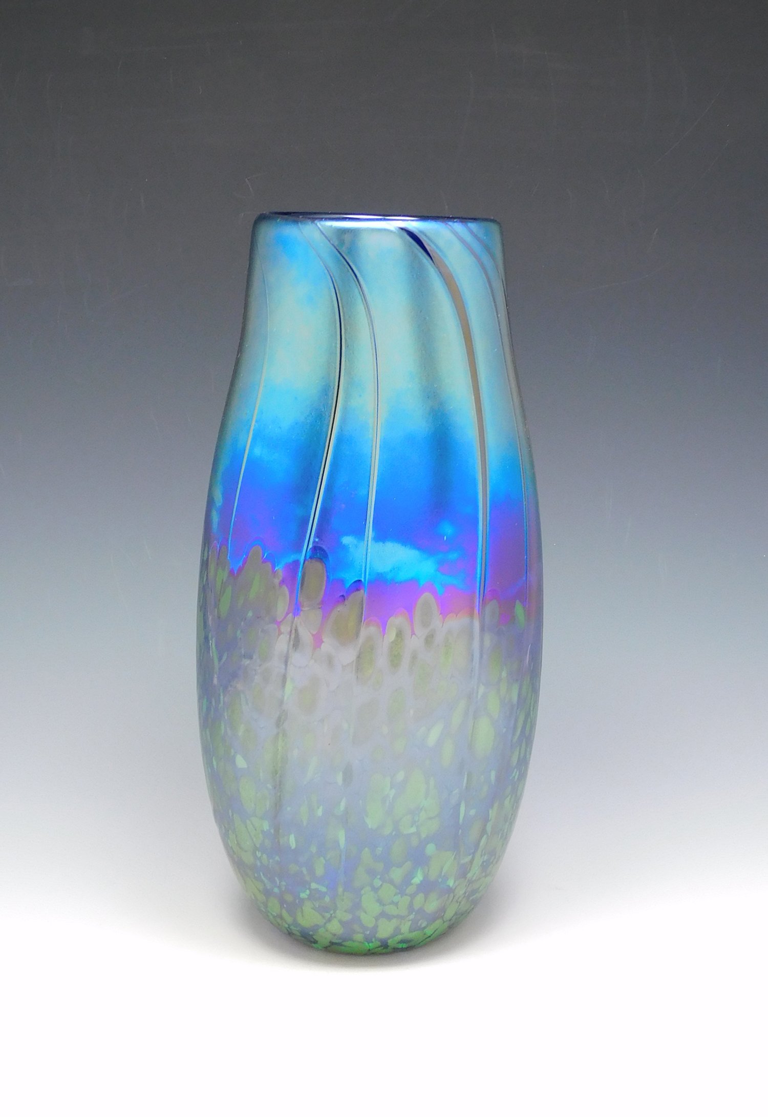 Elliptical Green Garden Vase