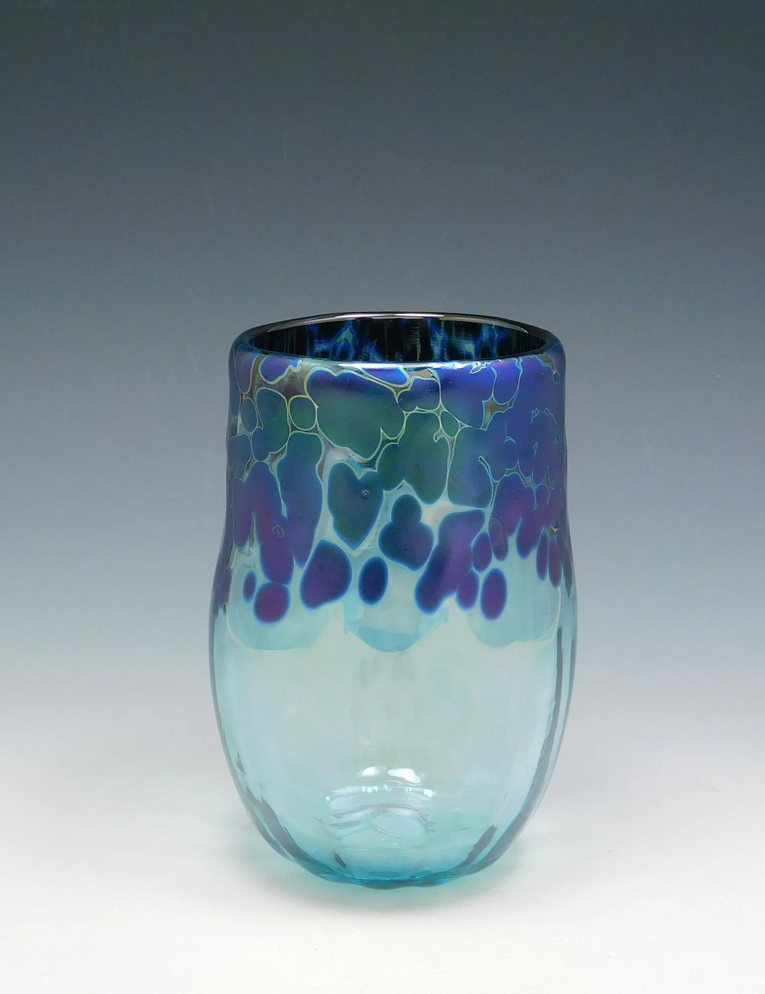 Iridescent Teal Cocktail Glass