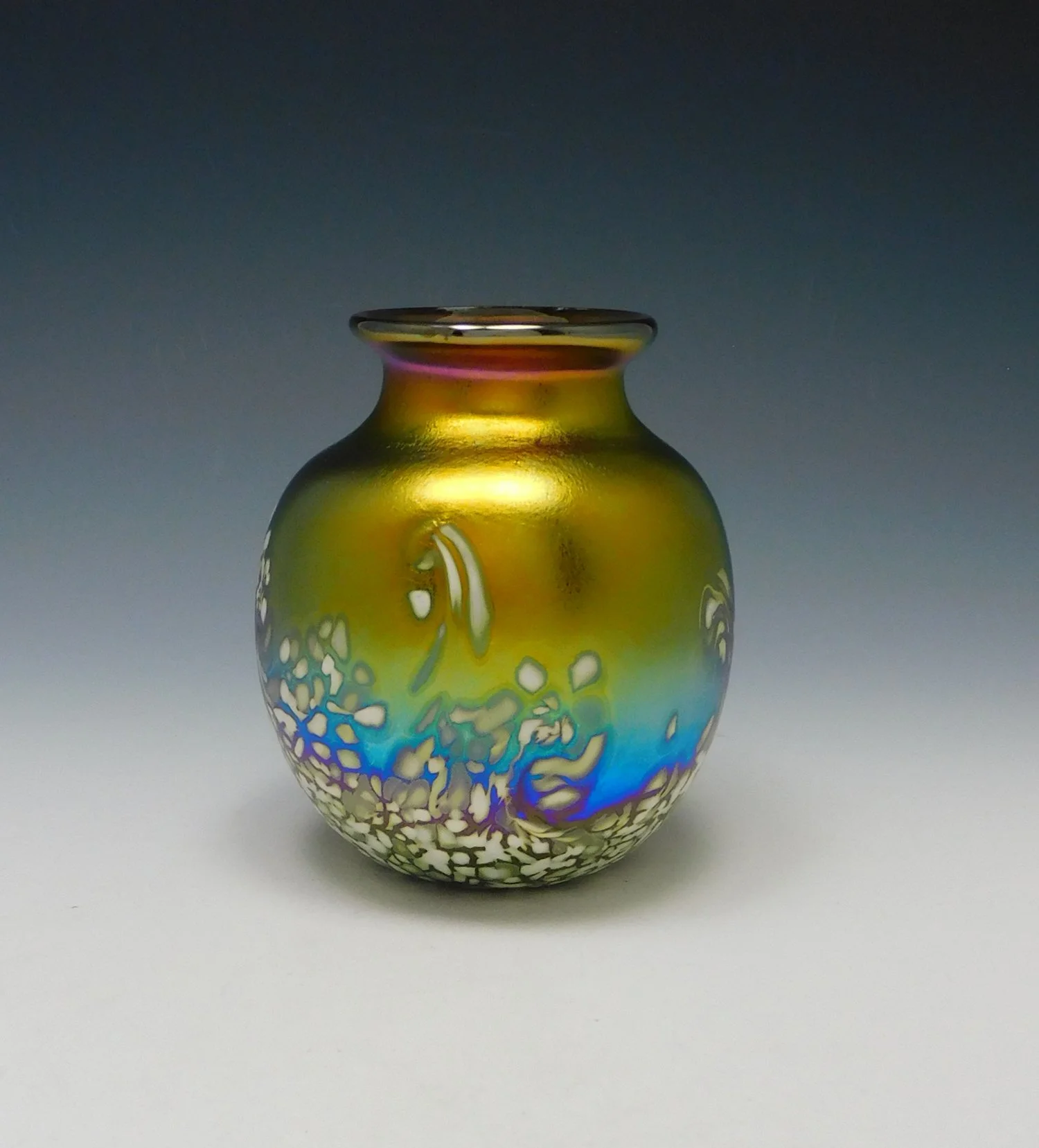 Gold Snowflake Bud Vase