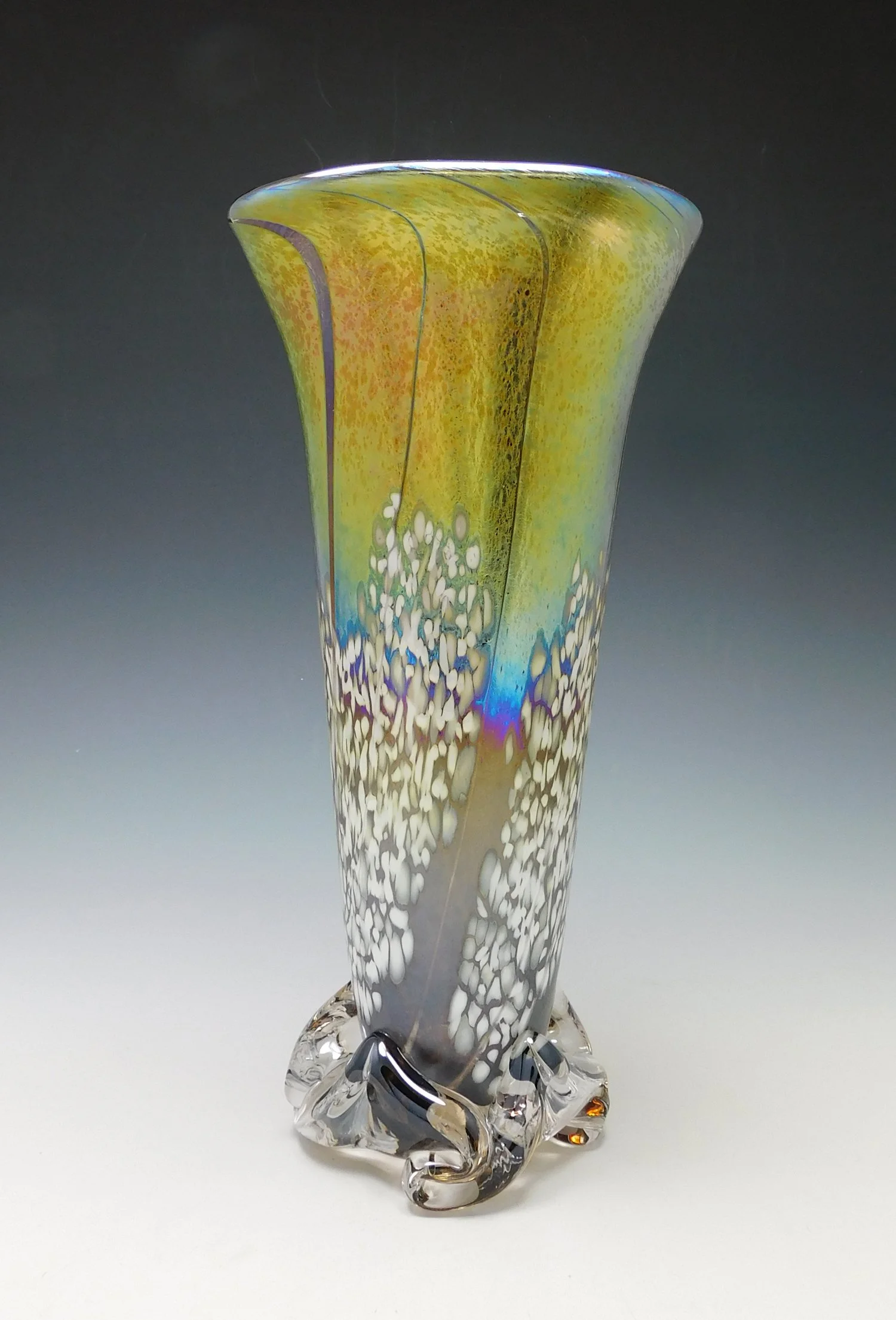 Gold Snowflake Fan  Vase