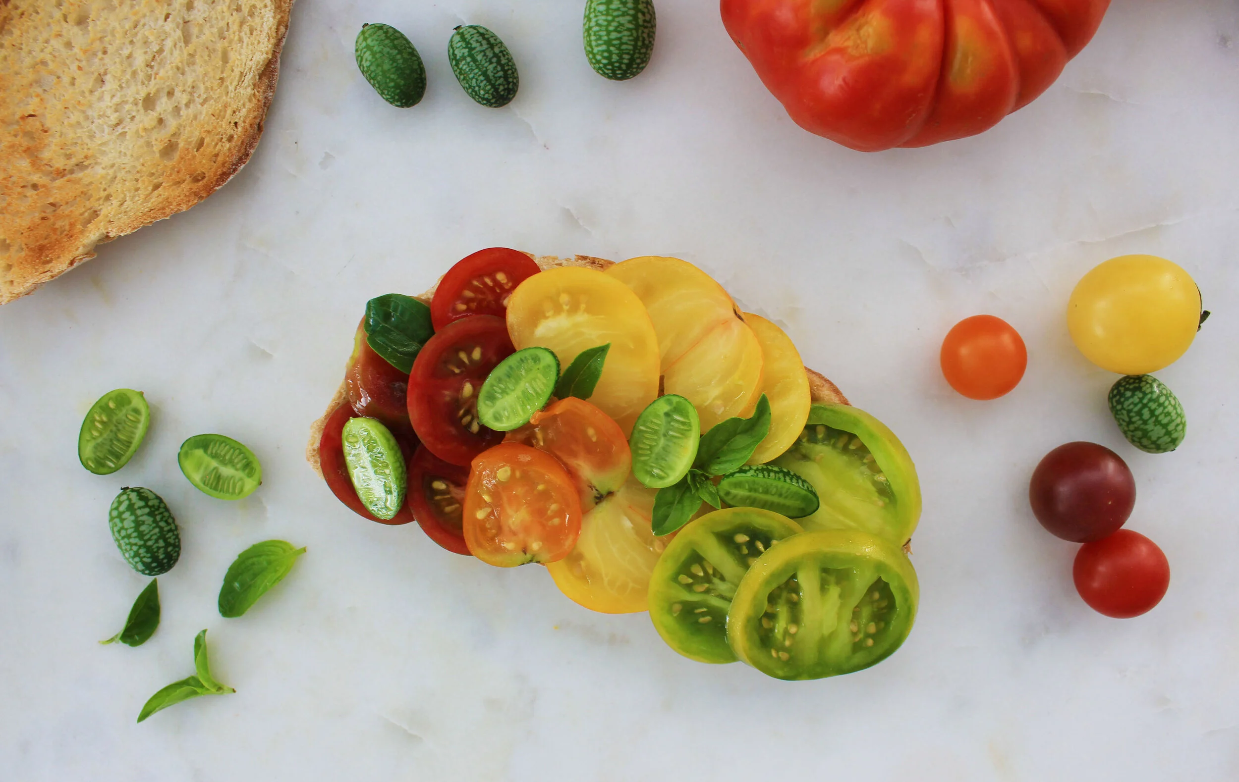 Baby’s Baby Watermelon and Heirloom Tomato Toast &amp; DIRTY DANCING