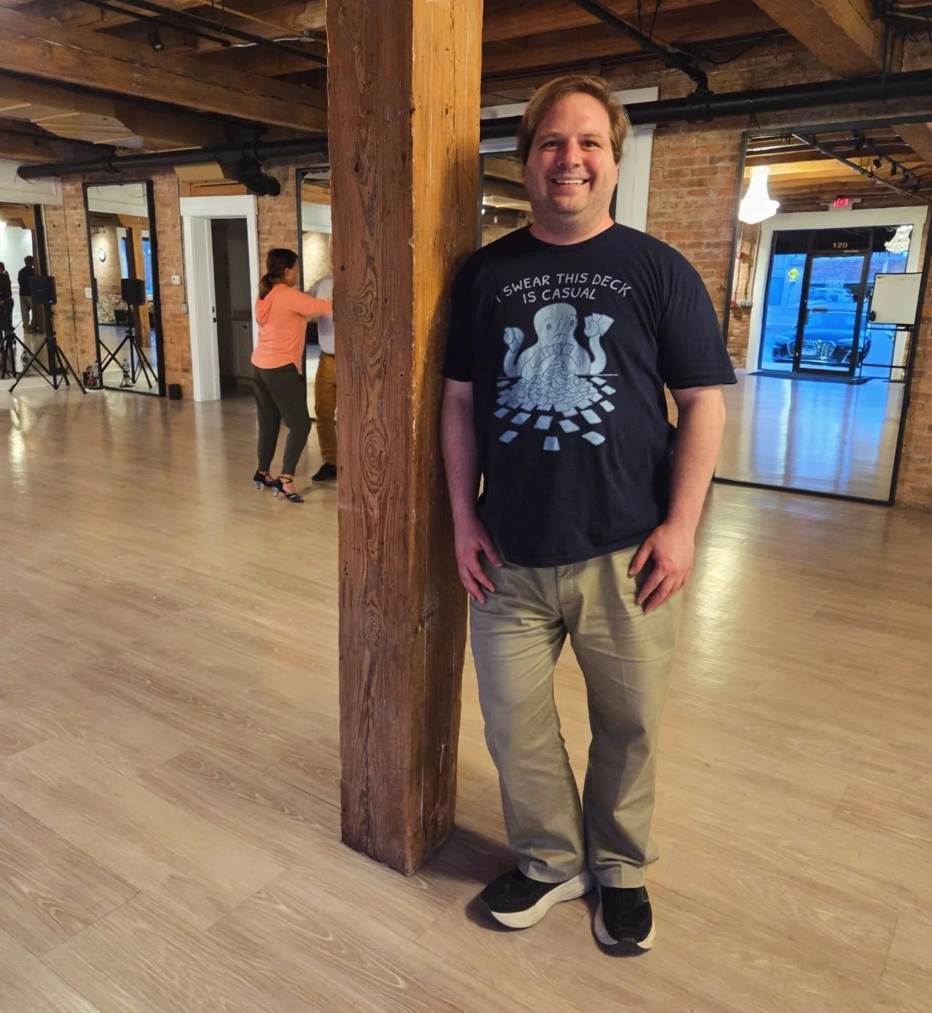 Next up! Meet Eric (and his dance support beam...you had to be there). Why does he dance?

'I dance because it&rsquo;s so much fun to do and to watch. It&rsquo;s also very rewarding to learn new things.'

#whydoyoudance #luxdancer #trysomethingnew #c