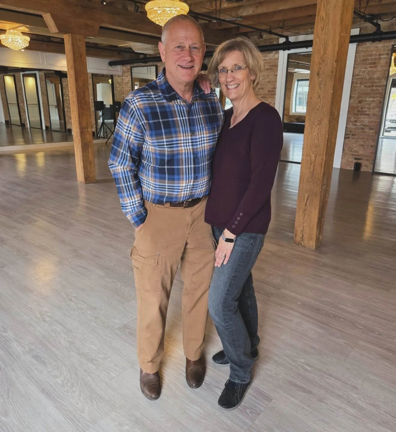 Happy Monday!!! Meet Dan and Marcia! Why do they dance?

'We started dancing to learn West Coast Swing and stayed for the perks like Group Classes, social outings, news friends, and learning new dances along the way. We came for one style of dance an