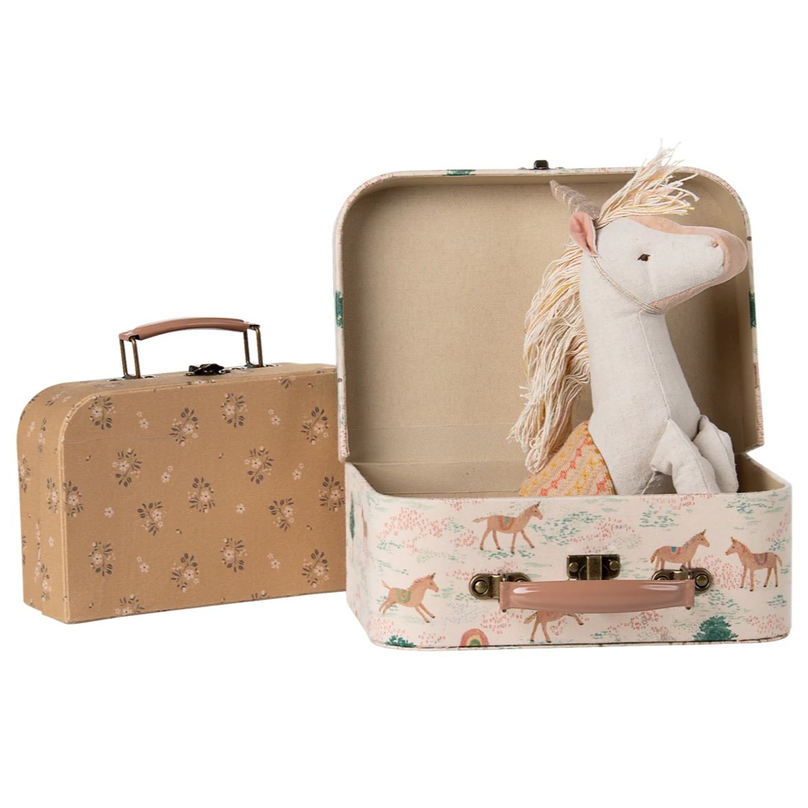 littlewrensnest uk maileg suitcase set two piece unicorn with unicorn sat