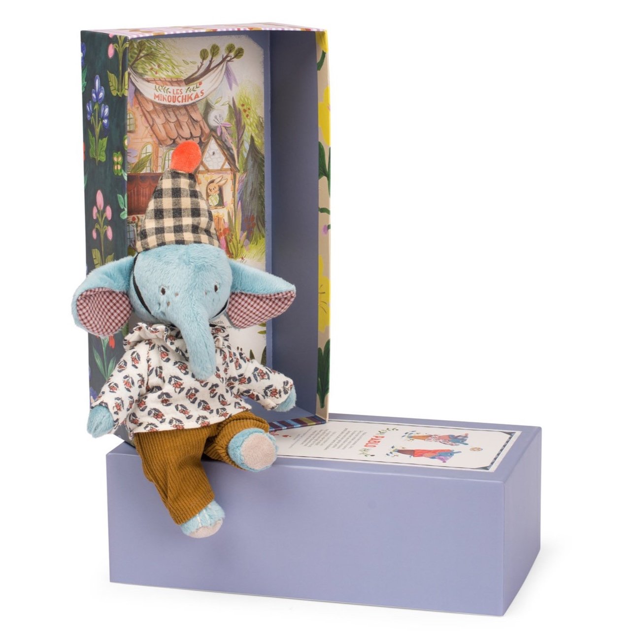 moulin roty les minouchkas pablo elephant sat on box