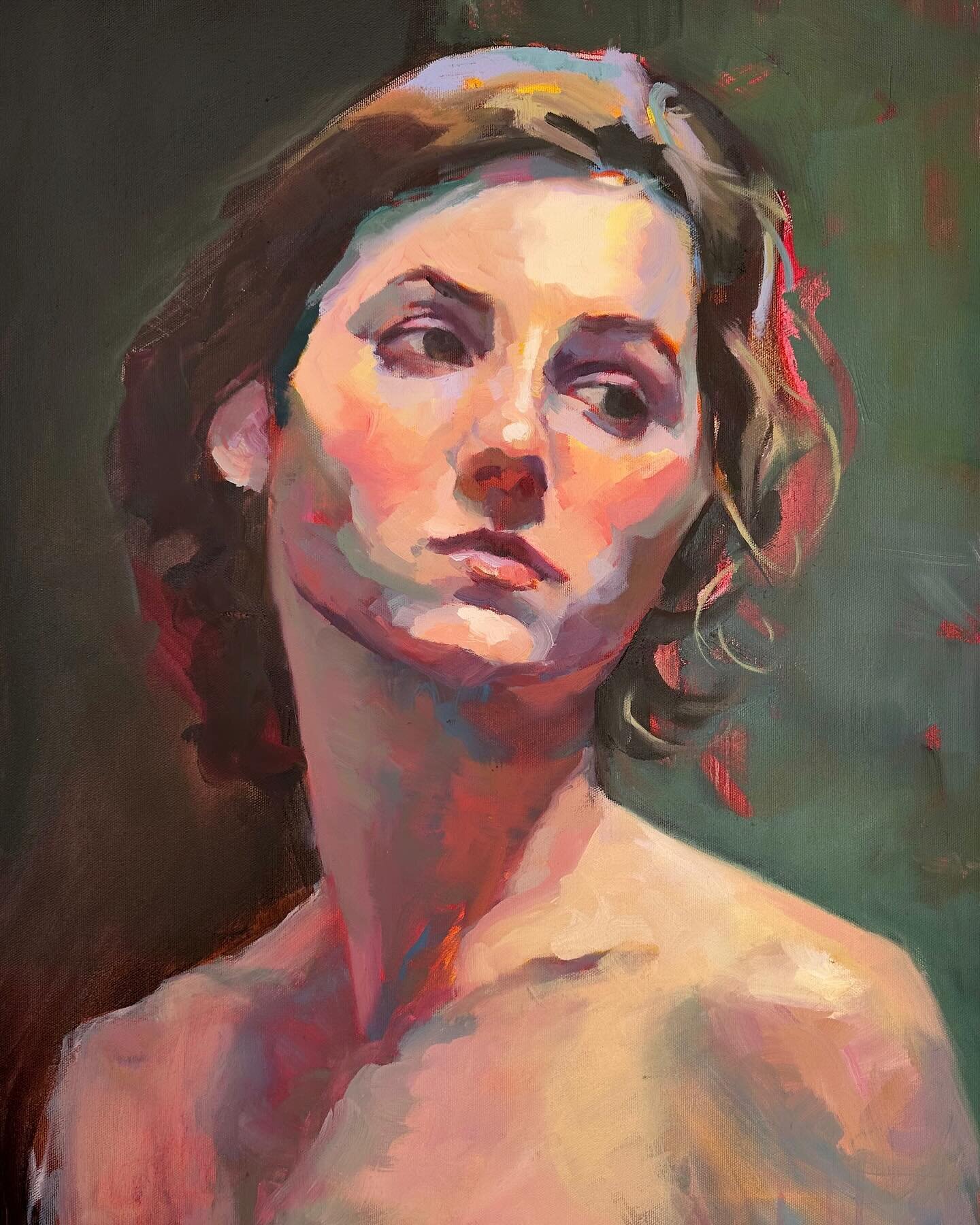 Getting back to painting people. My painting was based on a model (Genevieve) from @marc_chatov&rsquo;s figure painting class. Genevieve&rsquo;s classical poses were a true work of art! Actually what I remember most is her adventurous spirit&mdash;sh