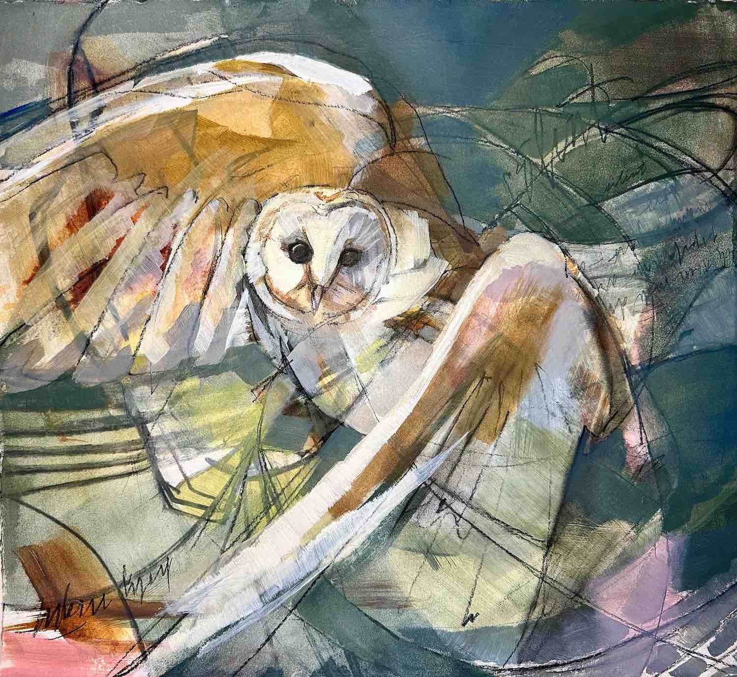 Silent Night | Mixed Media on Paper | 18 x 16" | sold