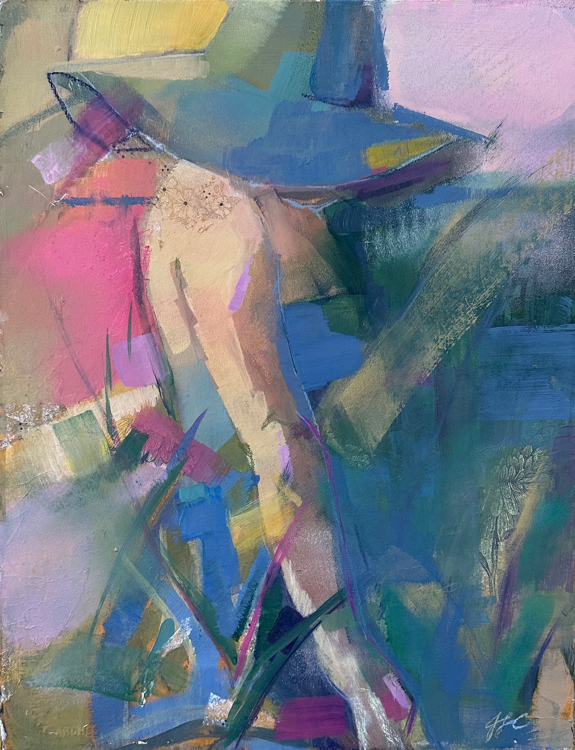 Garden Party | Mixed Media on Paper | 14 x 11" | $225