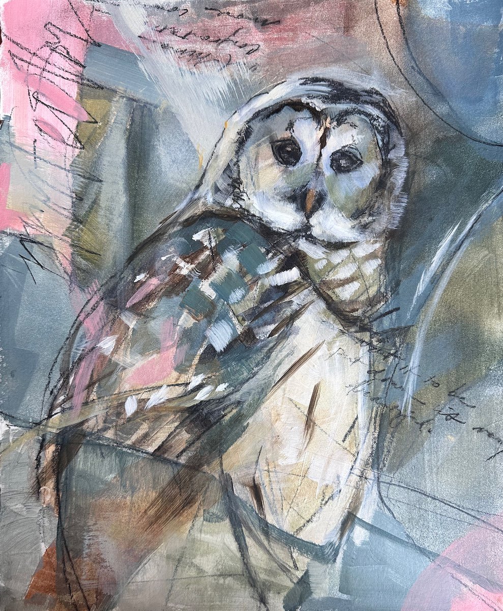 Protector | Acrylic and Charcoal on Paper | 14 x 11" | sold